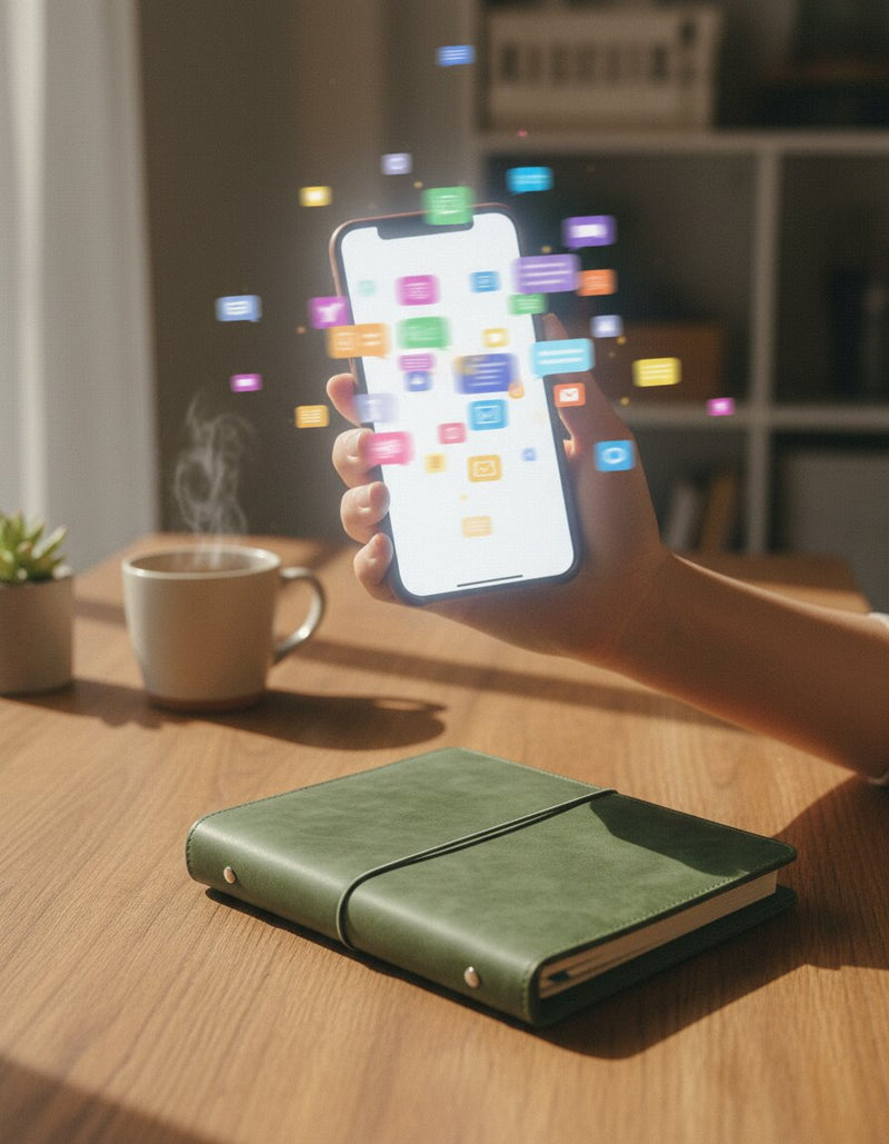 Phone notifications vs focused paper planner