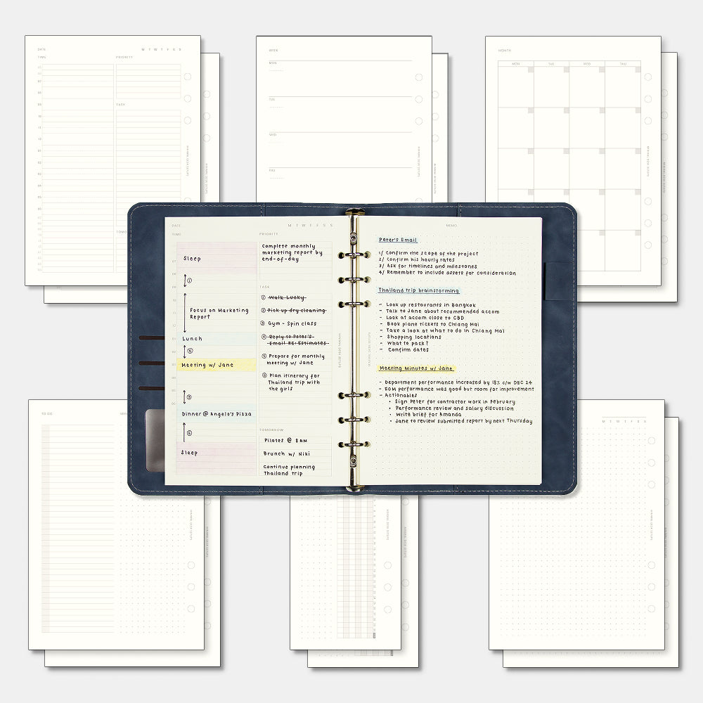 Modular Planner System — Undated A5 Planner | Minimal Desk Setups