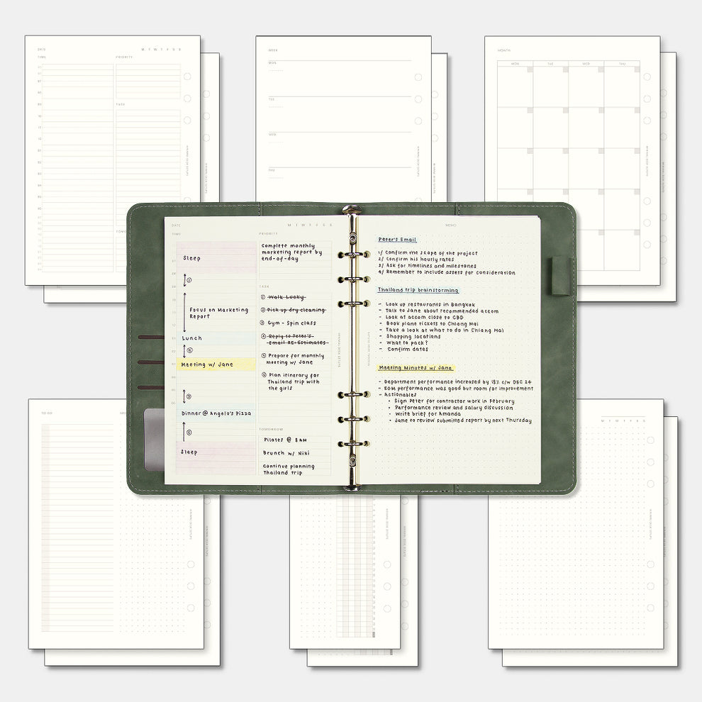 Modular Planner System — Undated A5 Planner | Minimal Desk Setups